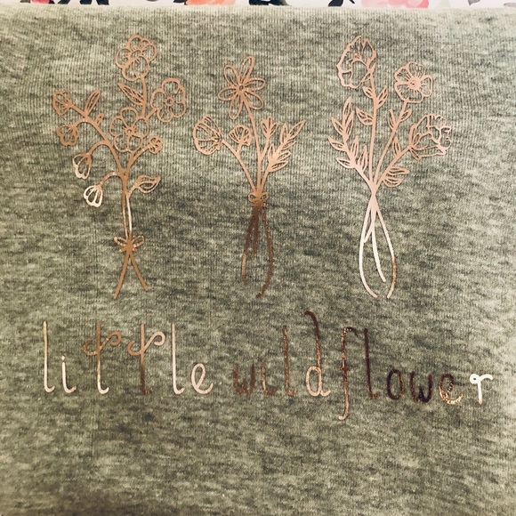 Little Wildflower Rose Gold/Light Gray Bodysuit - Picture 5 of 6